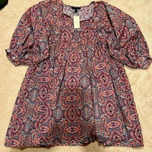 Banana Republic - Petite Paisley A line Dress